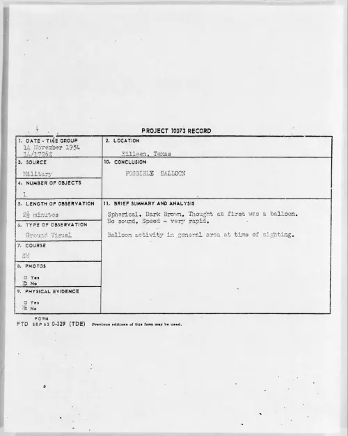 First page of 1954.11 - 6959720 - Killeen, Texas