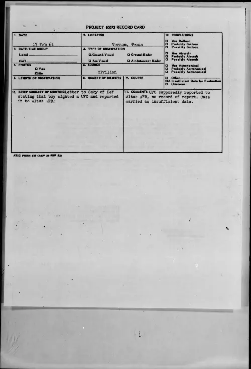 First page of 1961.02 - 8634768 - Vernon, Texas