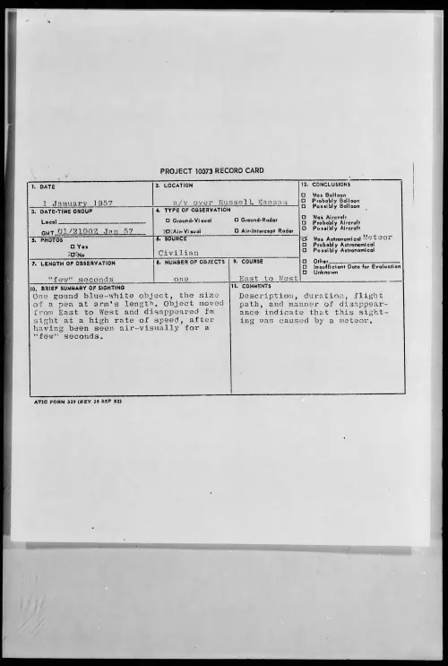 First page of 1957.01 - 6786344 - A-V Over Russell, Kansas