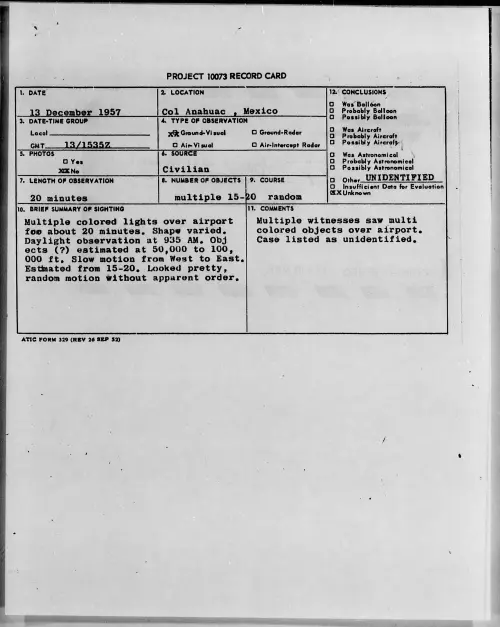 First page of 1957.12 - 6970497 - Col Anahuac, Mexico