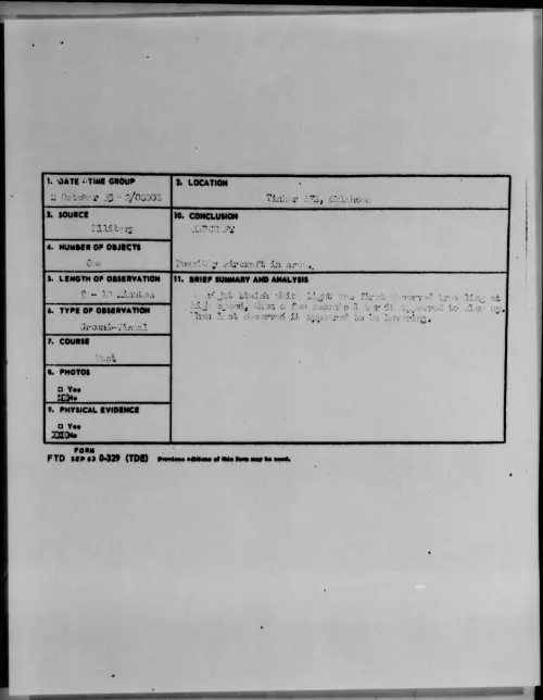 First page of 1953.10 - 6980929 - Tinker AFB, Oklahoma