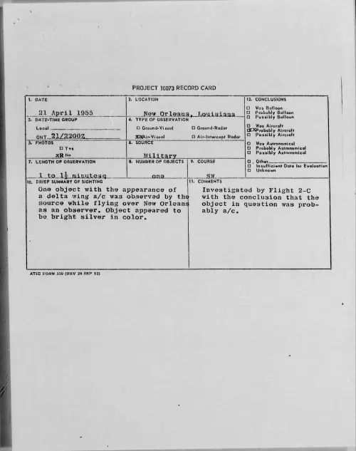 First page of 1955.04 - 6958224 - New Orleans, Louisiana