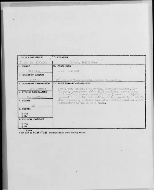 First page of 1953.01 - 9548845 - Bataan, Phillipines