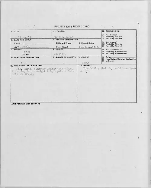 First page of 1959.08 - 8408633 - Dallas, Texas