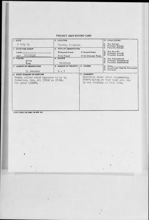 First page of 1954.07 - 8714624 - Denver, Colorado