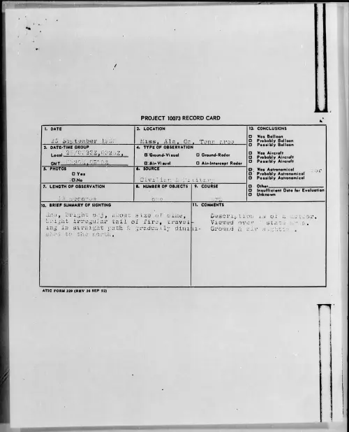 First page of 1958.09 - 7198406 - Miss, Ala, Ga, Tenn Area