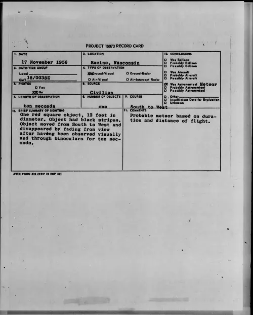 First page of 1956.11 - 7074034 - Racine, Wisconsin