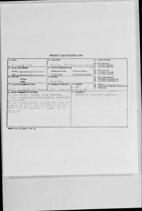 First page of 1957.08 - 6967443 - Pawling, New York Balmville NY