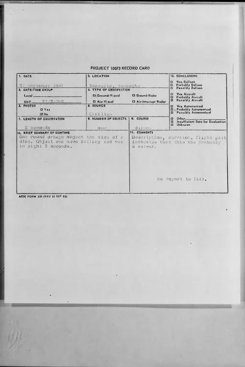 First page of 1957.11 - 6964523 - Yosemite, Kentucky