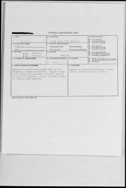 First page of 1961.06 - 8690059 - Mount Zion, West Virginia