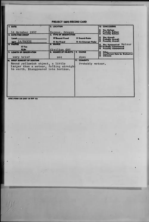 First page of 1957.10 - 6972190 - Eugene, Oregon