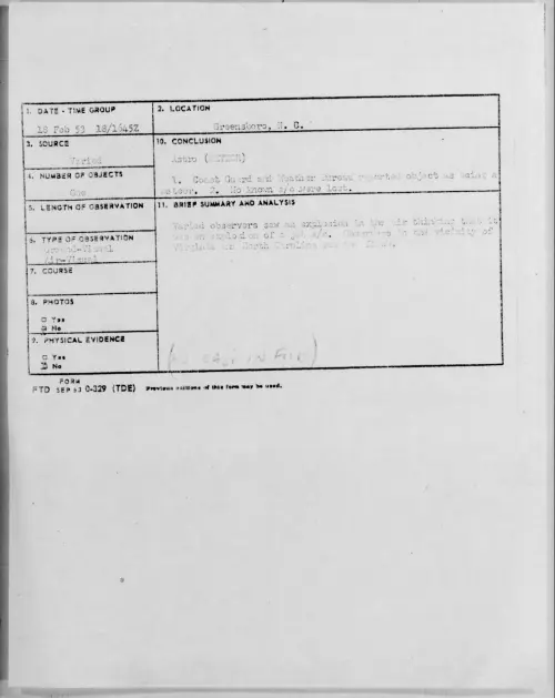 First page of 1953.02 - 9554109 - Greensboro, N. C