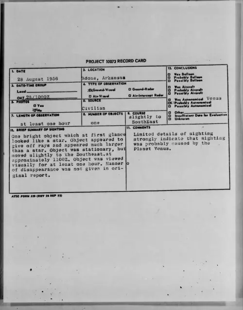 First page of 1956.08 - 7070204 - Adona, Arkansas