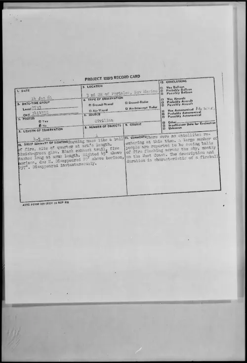 First page of 1961.01 - 8625279 - 3 Mi SE of Portales, New Mexico