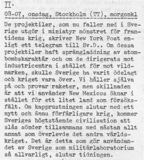 First page of SwedishGhostRockets - tt77