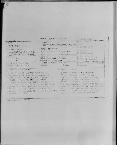 First page of 1956.08 - 7069309 - Bentwaters-Lakenheath, England
