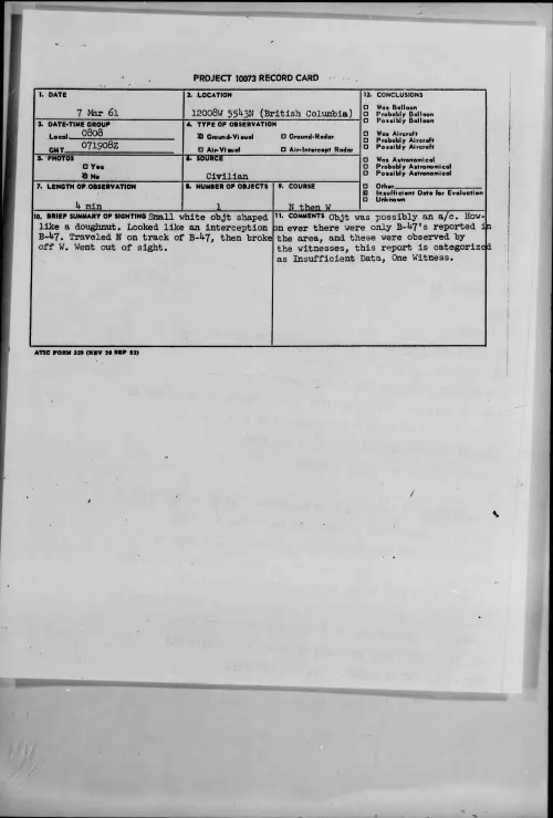 First page of 1961.03 - 8642927 - 12008W 5543N (British Columbia)
