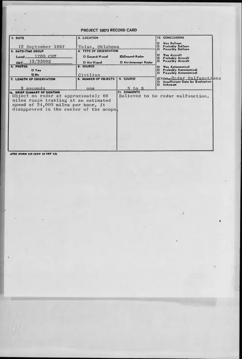 First page of 1957.09 - 7228615 - Tulsa, Oklahoma