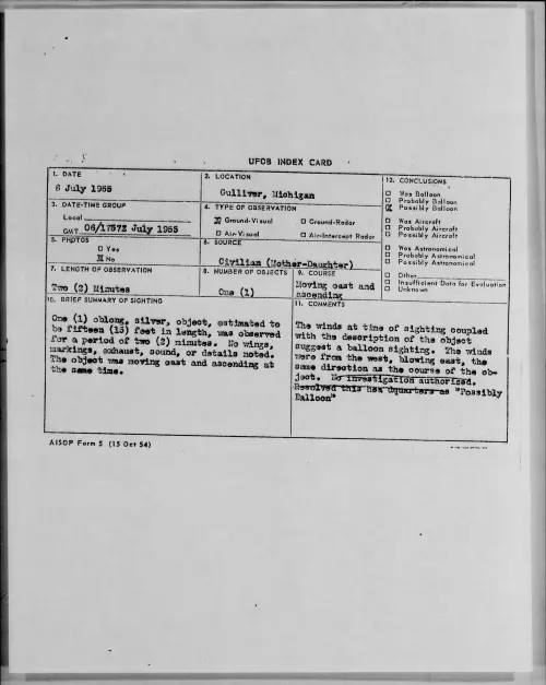 First page of 1955.07 - 6968410 - Gulliver, Michigan