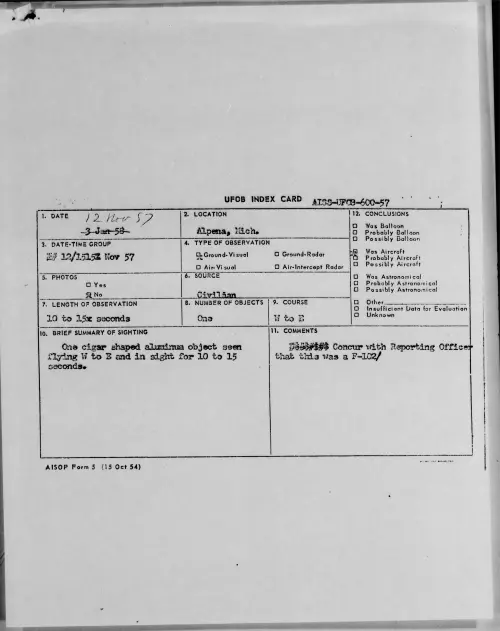 First page of 1957.11 - 6782760 - Alpena, Mich