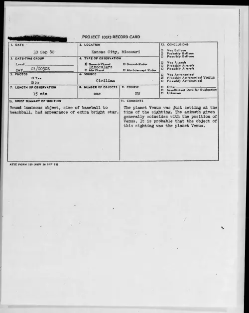 First page of 1960.09 - 8232505 - Kansas City, Missouri
