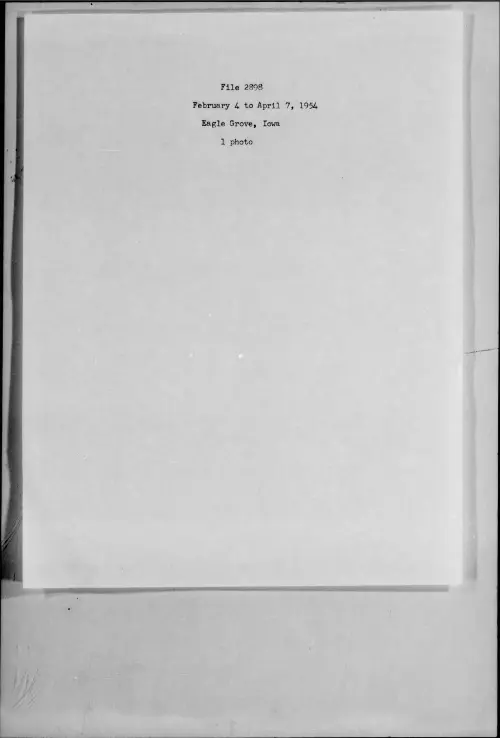 First page of 1954.02 - 7276068 - Eagle Grove, Iowa (#2898)