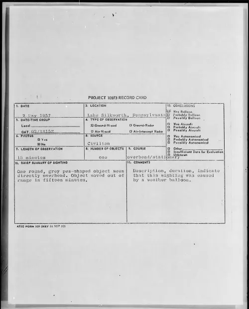First page of 1957.05 - 6789654 - Lake Silkworth, Pennsylvania