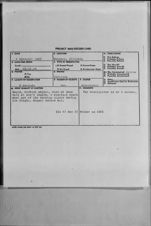 First page of 1957.11 - 7228818 - Swansea, Illinois